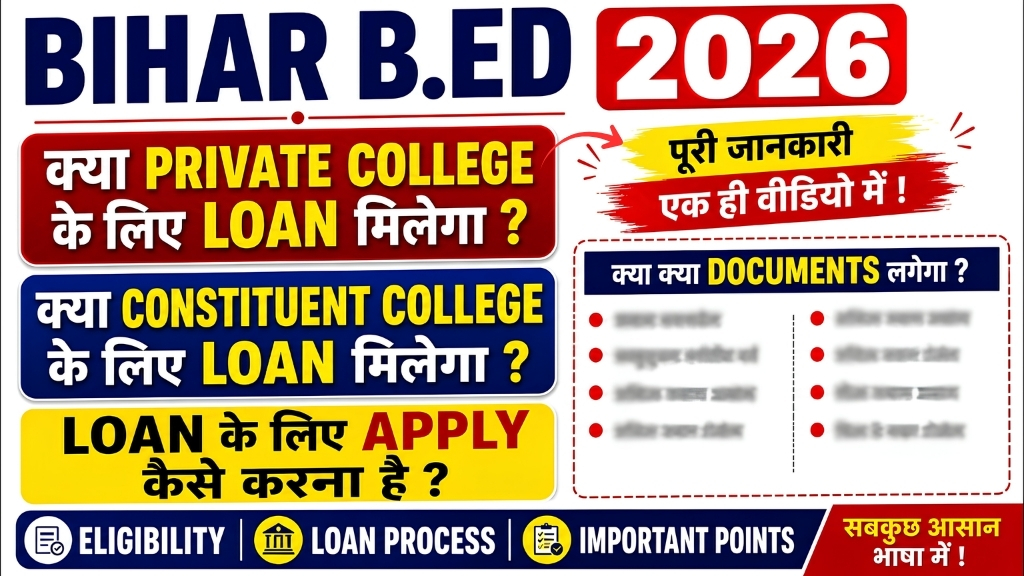 Bihar B.Ed Education Loan